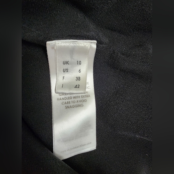 VICTORIA BECKHAM Pouf Sleeve Fireworks Gold Metallic Jacquard Shift Dress US 6 S - Picture 7 of 10